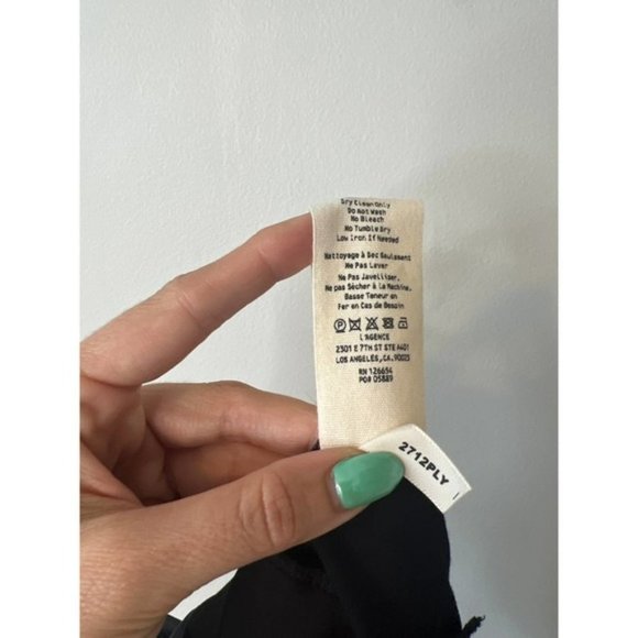 L'agence Roxy Paperbag Self Tie Zip Fly Satin Pants Women's Black Size: 0 NWT - Picture 10 of 11